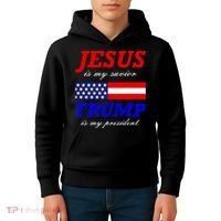 Jesus Savior Trump President Kids Hoodie thumb 4
