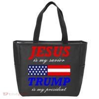 Jesus Savior Trump President Tote Bag thumb 0