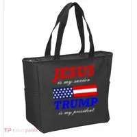 Jesus Savior Trump President Tote Bag thumb 2