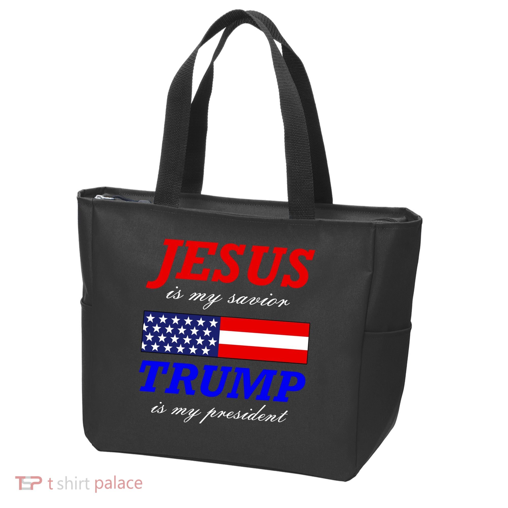 Jesus Savior Trump President Tote Bag