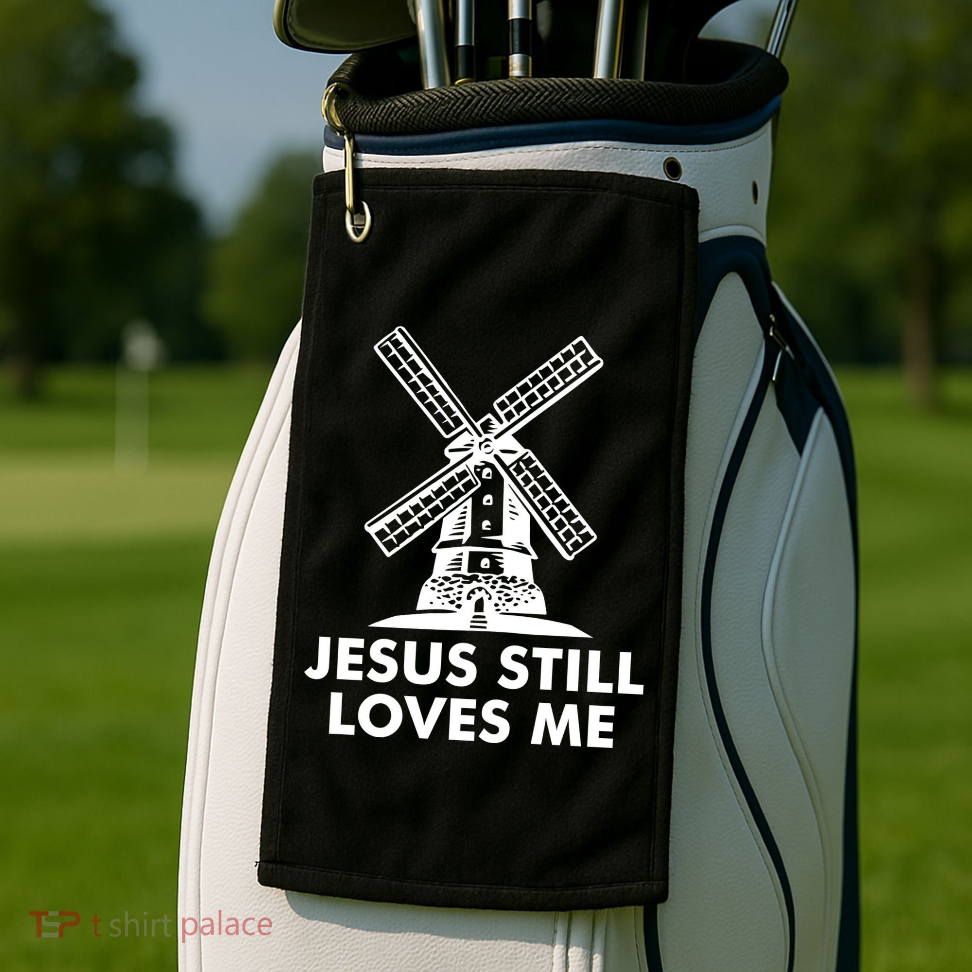 Jesus Still Loves Me Windmill Golf Towel