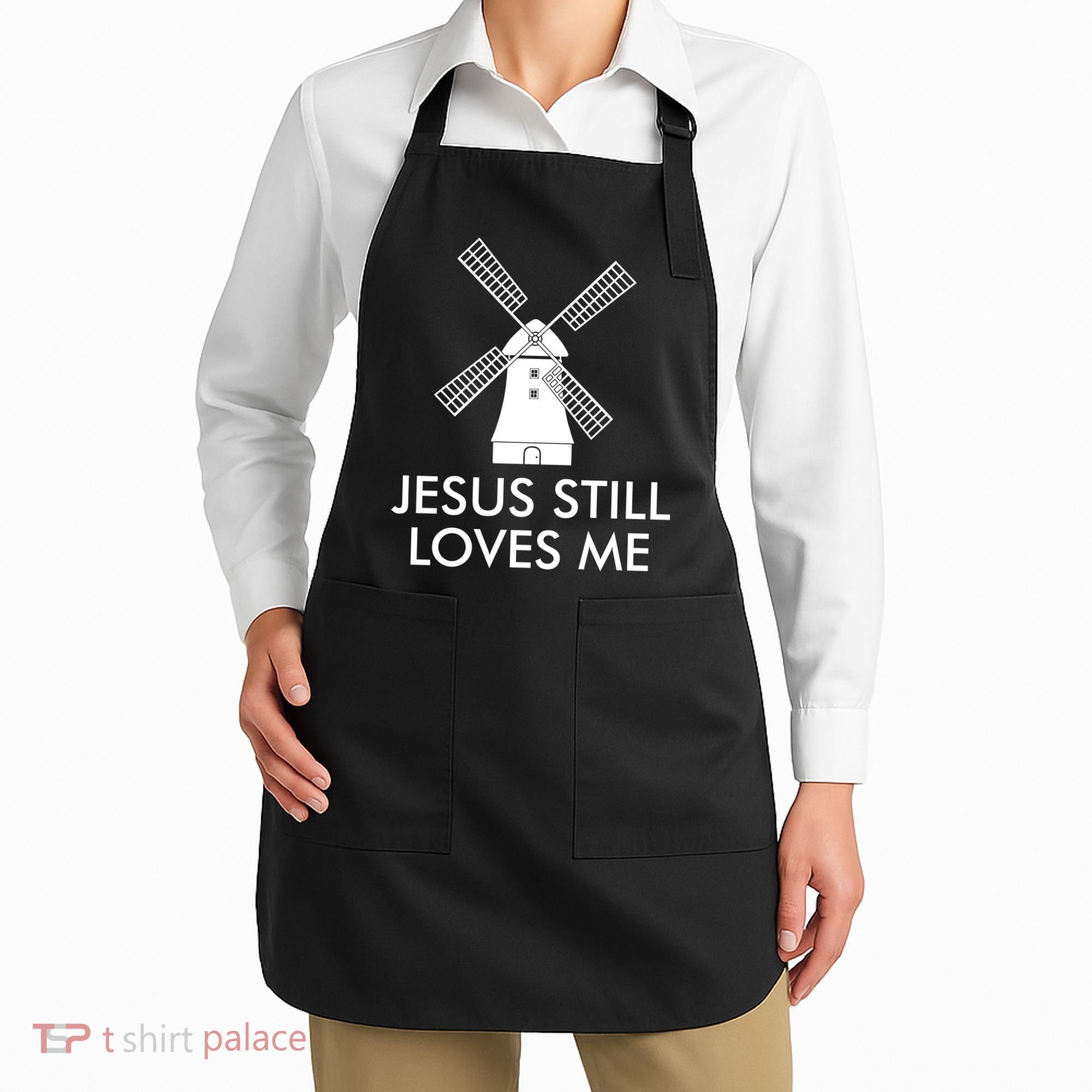 Jesus Still Loves Me Windmill Christian Apron