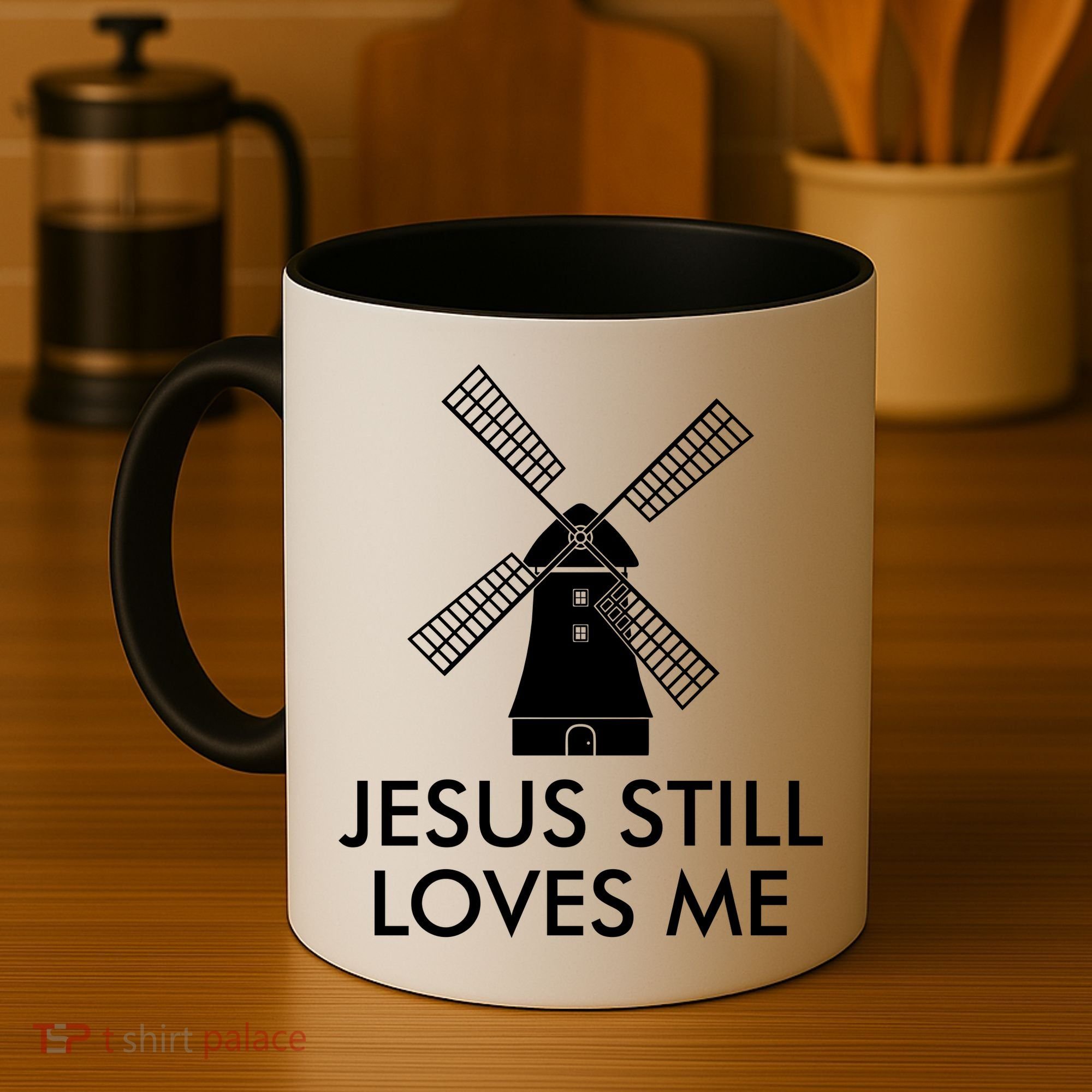 Jesus Still Loves Me Windmill Christian Coffee Mug