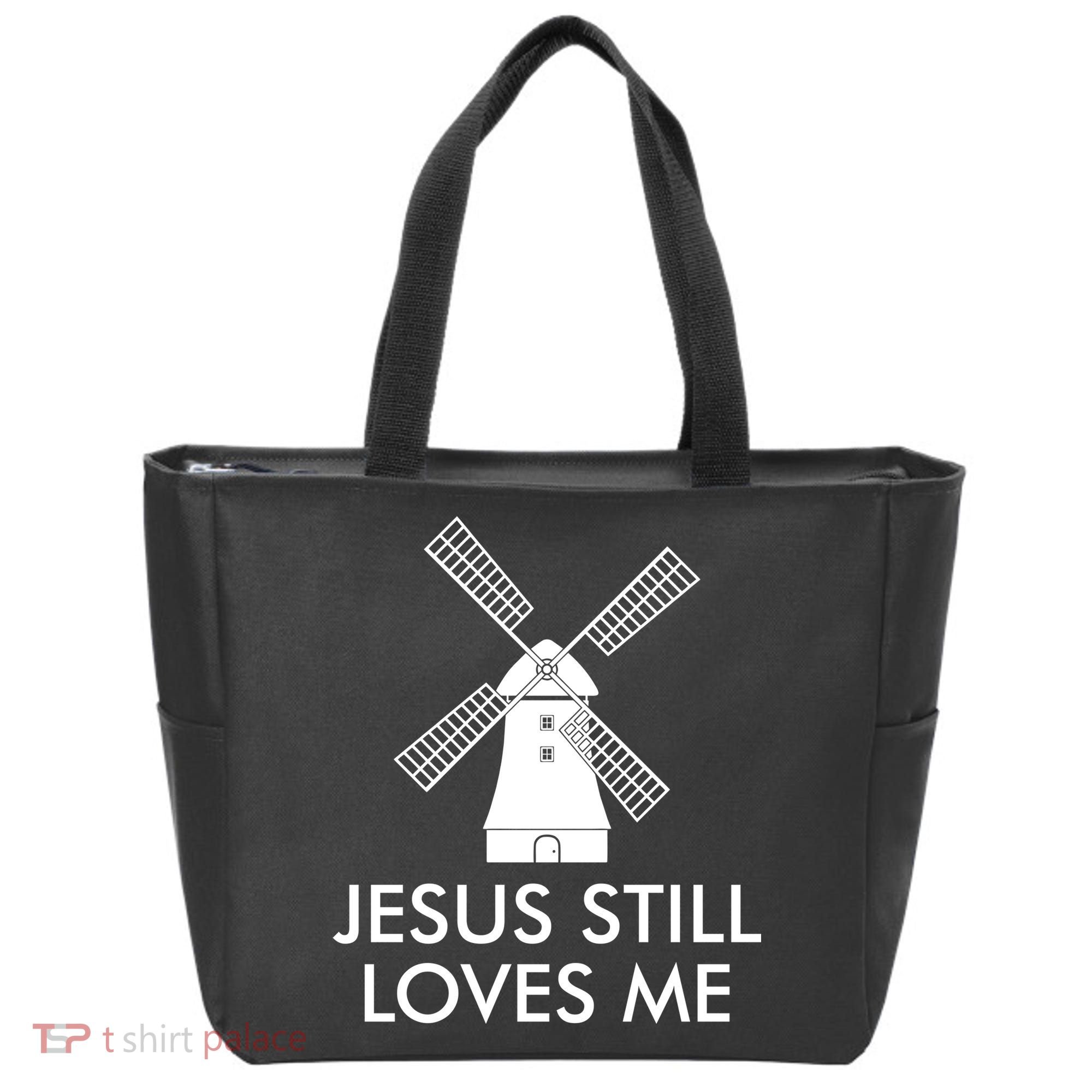Jesus Still Loves Me Windmill Christian Tote Bag