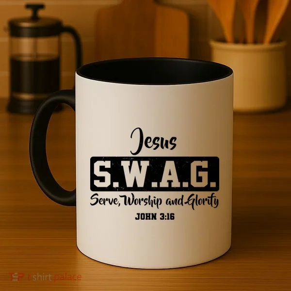 Jesus SWAG Serve Worship And Glorify John 3:16 Coffee Mug