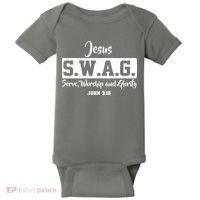 Jesus SWAG Serve Worship And Glorify John 3:16 Baby Bodysuit thumb 0