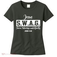 Jesus SWAG Serve Worship And Glorify John 3:16 Women's T-Shirt thumb 0