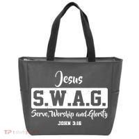 Jesus SWAG Serve Worship And Glorify John 3:16 Tote Bag thumb 0