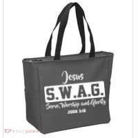 Jesus SWAG Serve Worship And Glorify John 3:16 Tote Bag thumb 2