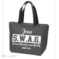 Jesus SWAG Serve Worship And Glorify John 3:16 Tote Bag thumb 3