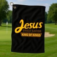Jesus Sweet Savior King of Kings Golf Towel thumb 1