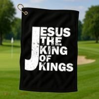 Jesus The Kings of Kings Golf Towel thumb 1