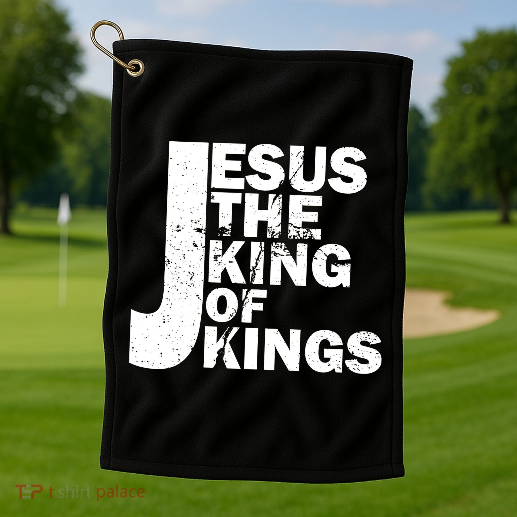 Jesus The Kings of Kings Golf Towel