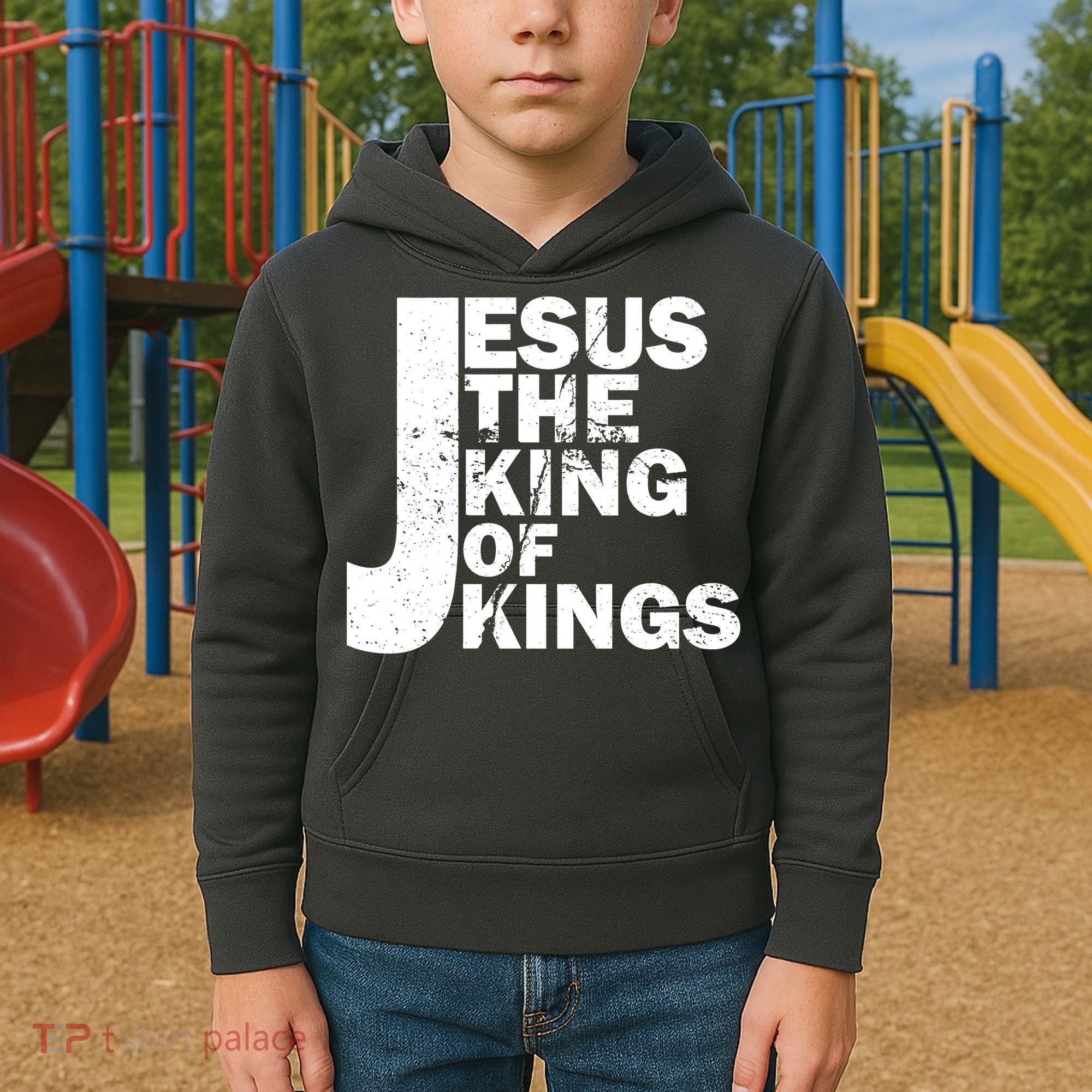 Jesus The Kings of Kings Kids Hoodie