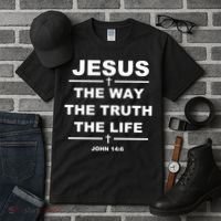 Jesus the way the truth the life Tall T-Shirt thumb 3