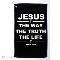 Jesus the way the truth the life Golf Towel thumb 0