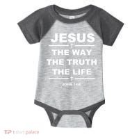 Jesus the way the truth the life Infant Baby Jersey Bodysuit thumb 0