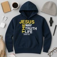 Jesus The Way Truth Life John 14:6 Hoodie thumb 3