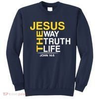Jesus The Way Truth Life John 14:6 Sweatshirt thumb 0