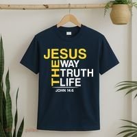 Jesus The Way Truth Life John 14:6 T-Shirt thumb 2