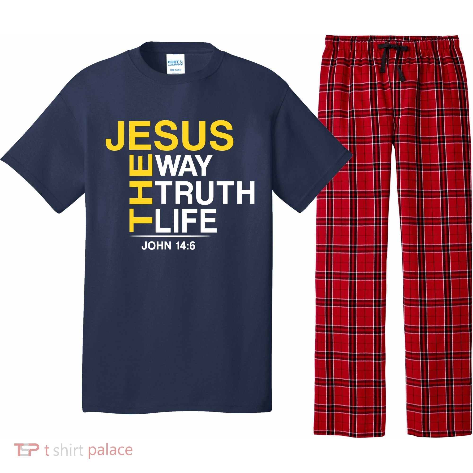 Jesus The Way Truth Life John 14:6 Pajama Set