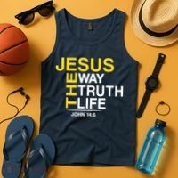 Jesus The Way Truth Life John 14:6 Tank Top thumb 4