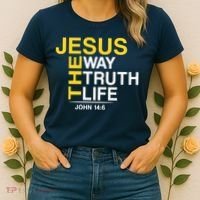 Jesus The Way Truth Life John 14:6 Women's T-Shirt thumb 2