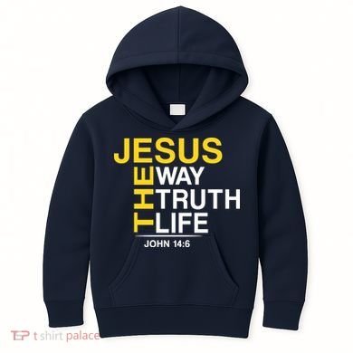 Jesus The Way Truth Life John 14:6 Kids Hoodie