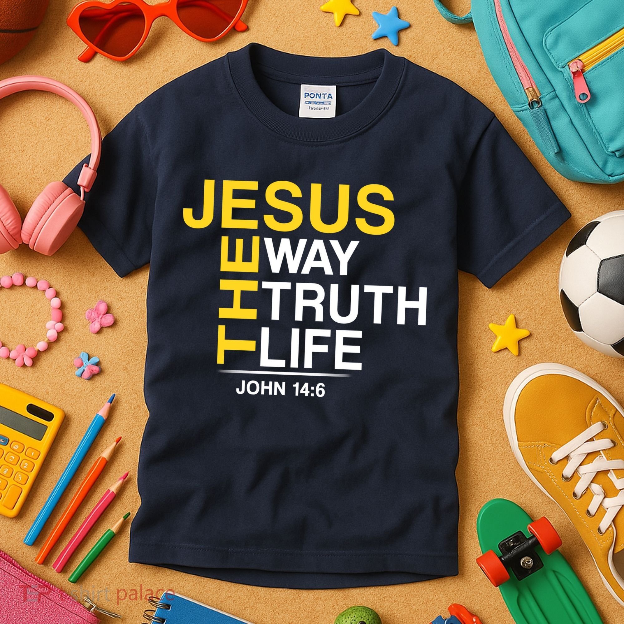Jesus The Way Truth Life John 14:6 Kids T-Shirt