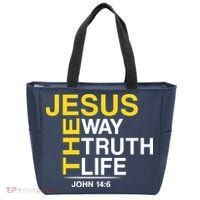 Jesus The Way Truth Life John 14:6 Tote Bag thumb 0