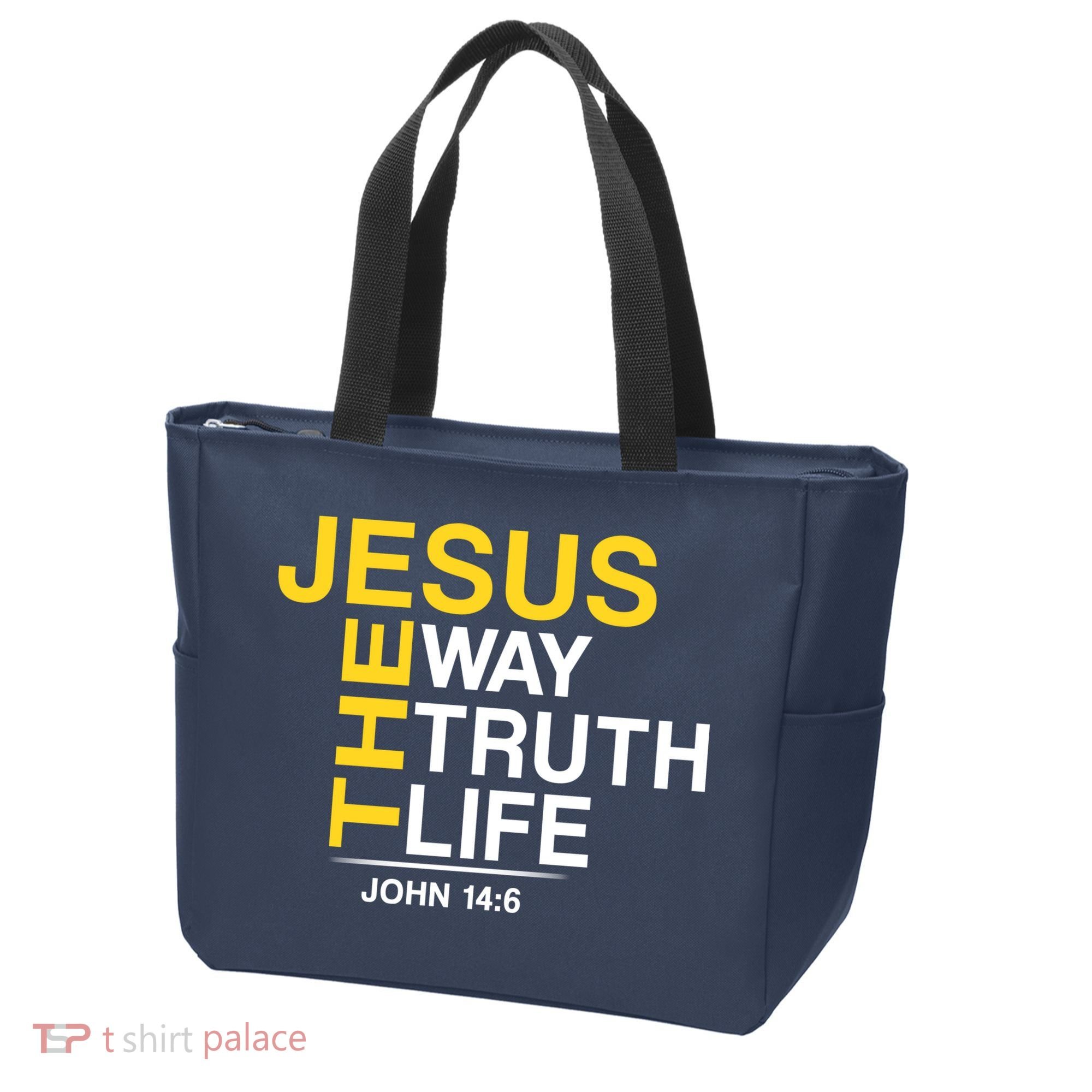 Jesus The Way Truth Life John 14:6 Tote Bag