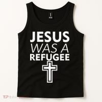 Jesus Was A Refugee Anti Travel Ban Welcome Refugees Tank Top thumb 2