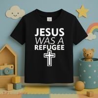 Jesus Was A Refugee Anti Travel Ban Welcome Refugees Toddler T-Shirt thumb 3