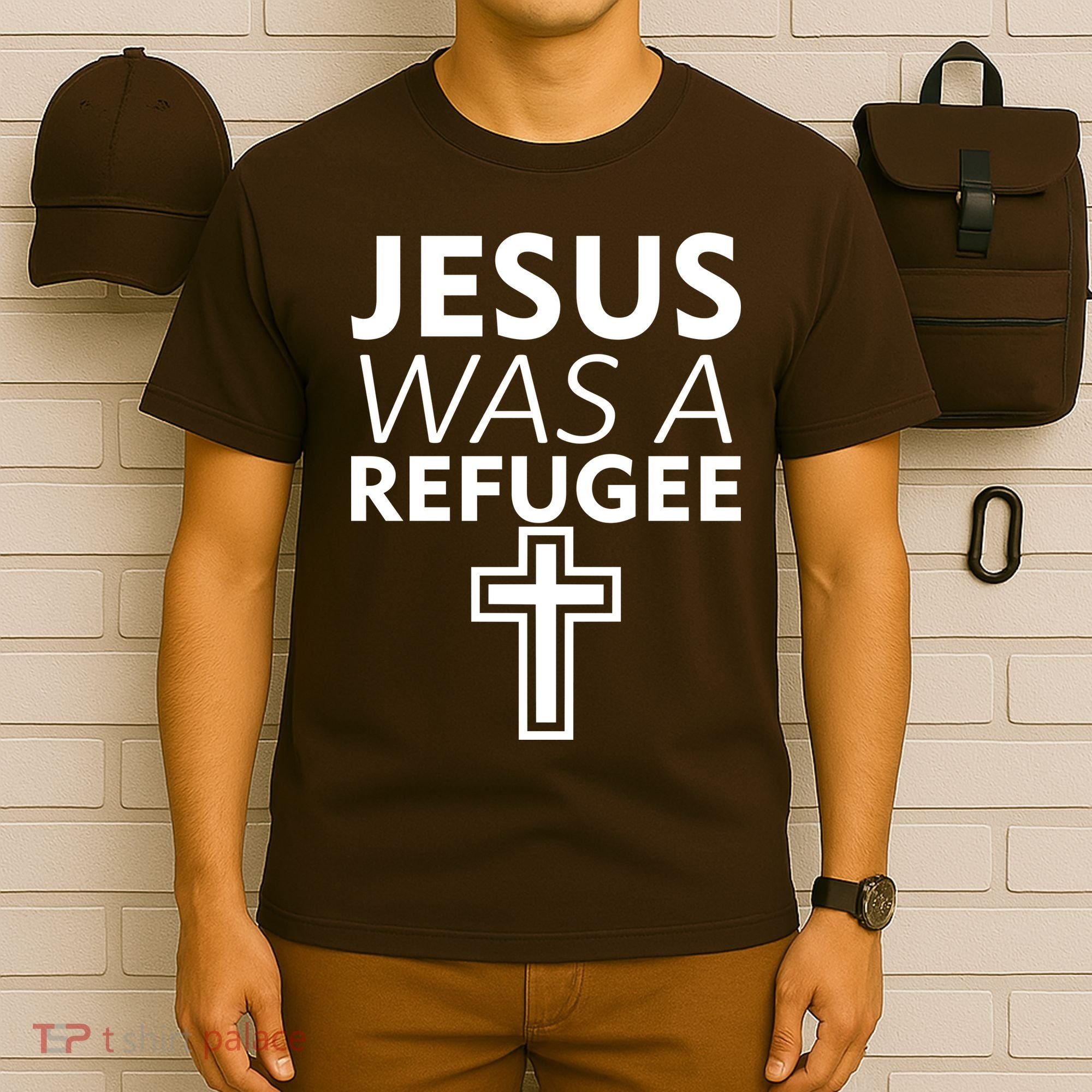 Jesus Was A Refugee Anti Travel Ban Welcome Refugees T-Shirt