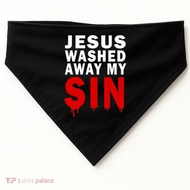 Jesus Washed Away My Sin USA-Made Doggie Bandana
