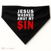 Jesus Washed Away My Sin USA-Made Doggie Bandana thumb 0