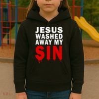 Jesus Washed Away My Sin Kids Hoodie thumb 3