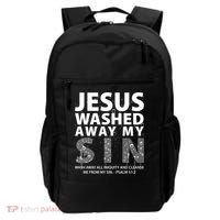 Jesus Washed Away My Sin Catholic Backpack thumb 0