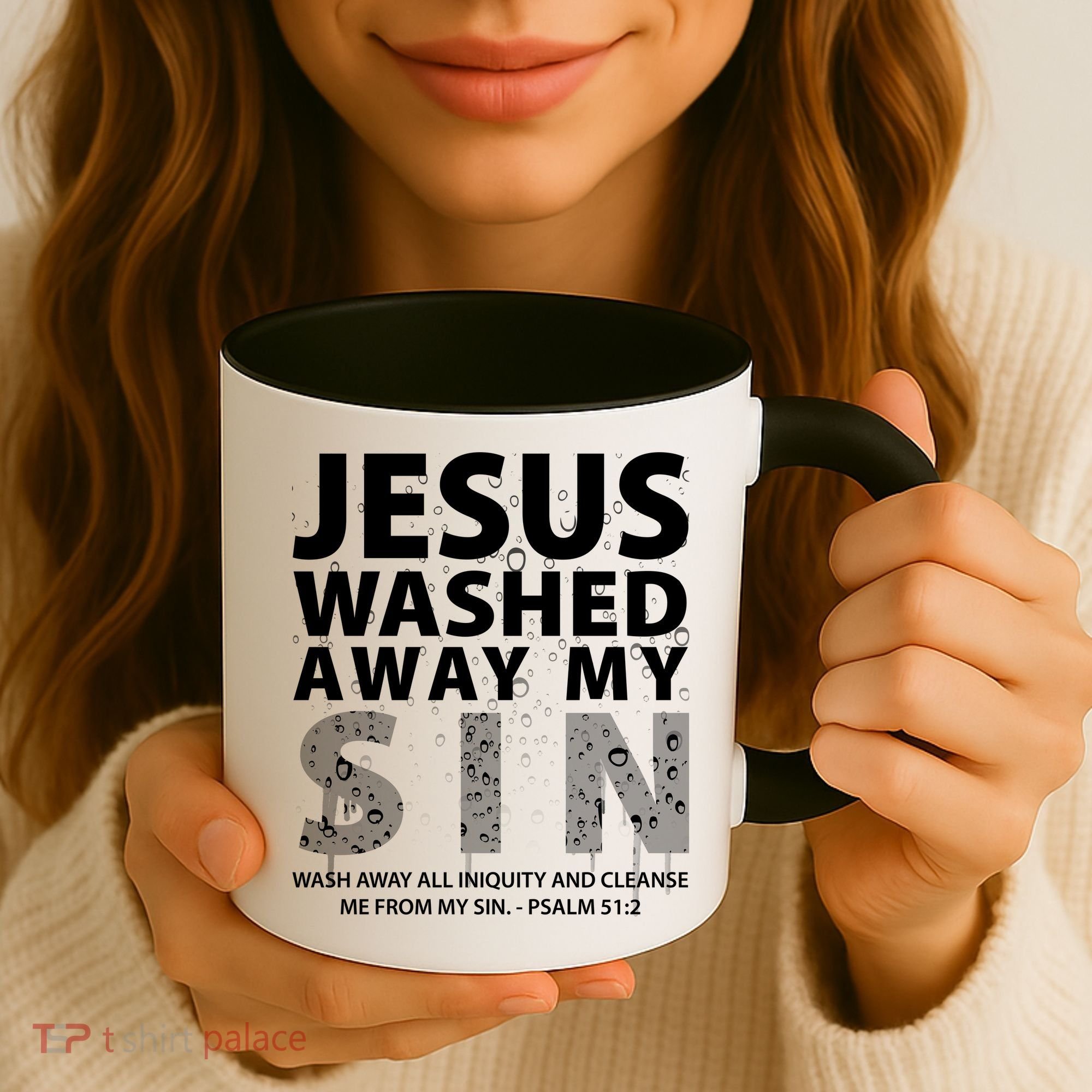 Jesus Washed Away My Sin Catholic Coffee Mug