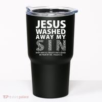 Jesus Washed Away My Sin Catholic Tumbler thumb 0