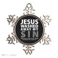 Jesus Washed Away My Sin Catholic Ornament thumb 0