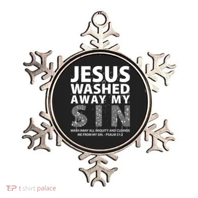 Jesus Washed Away My Sin Catholic Ornament