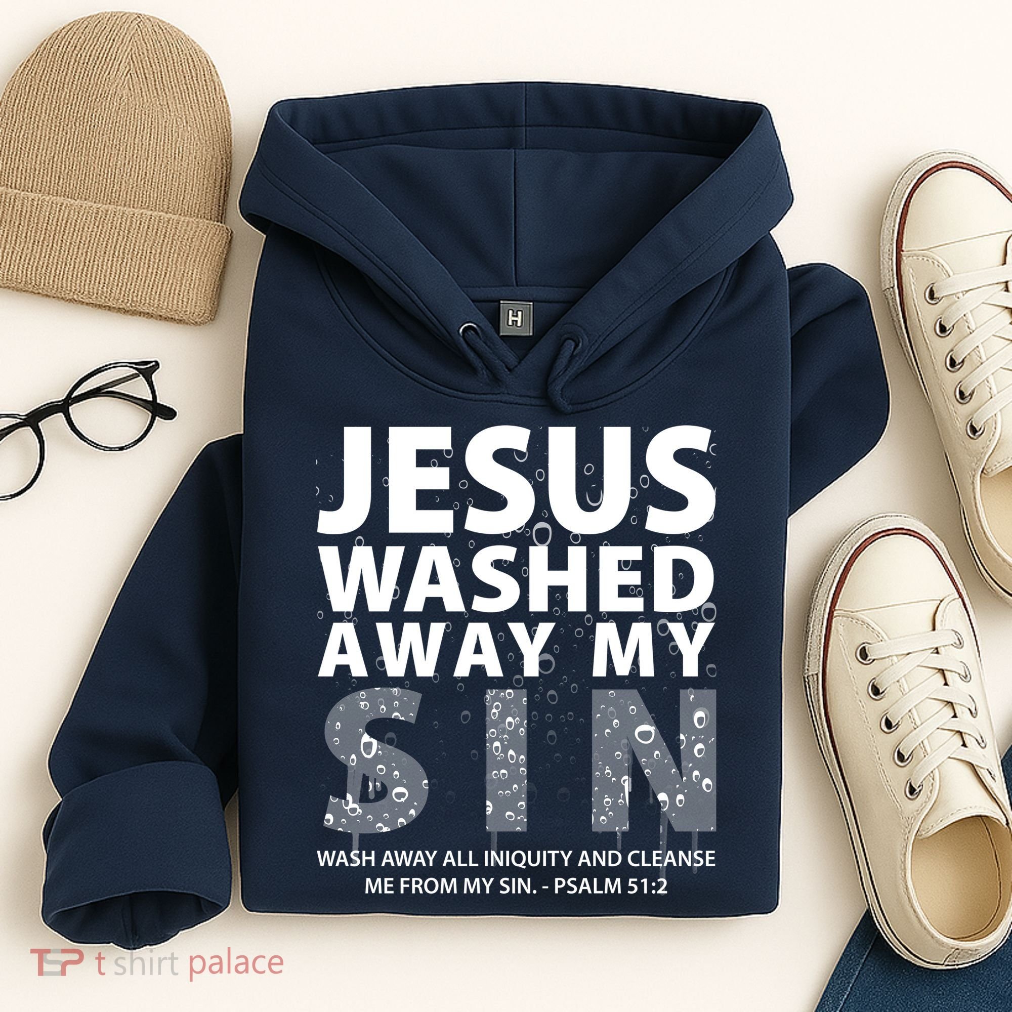 Jesus Washed Away My Sin Catholic Hoodie