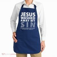 Jesus Washed Away My Sin Catholic Apron thumb 2