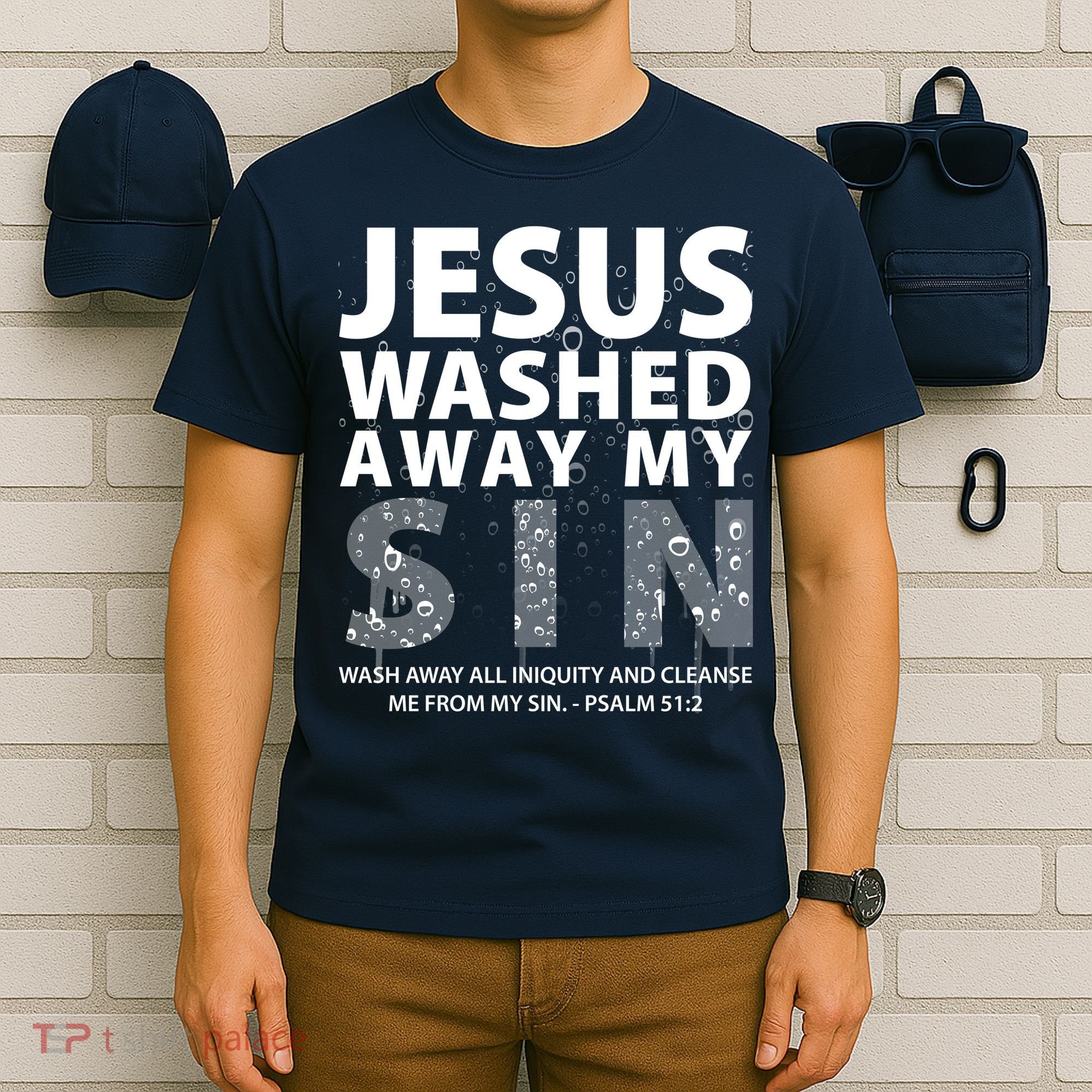 Jesus Washed Away My Sin Catholic T-Shirt