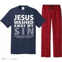 Jesus Washed Away My Sin Catholic Pajama Set thumb 0