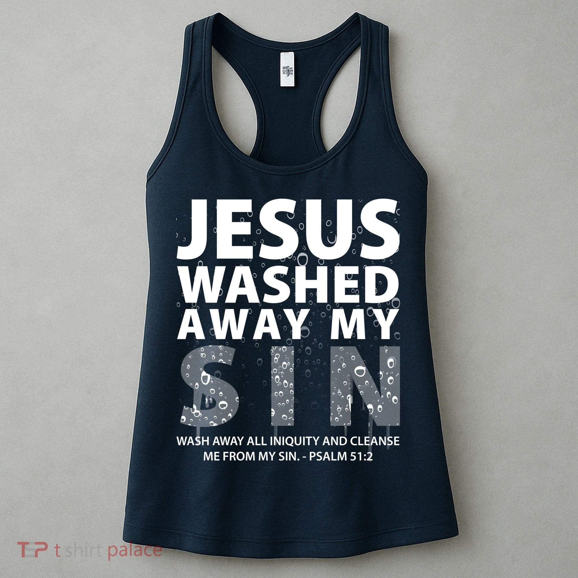 Jesus Washed Away My Sin Catholic Women's Tank Top