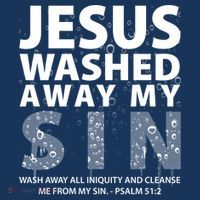 Jesus Washed Away My Sin Catholic Kids Sweatshirt thumb 2