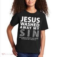 Jesus Washed Away My Sin Catholic Kids T-Shirt thumb 2