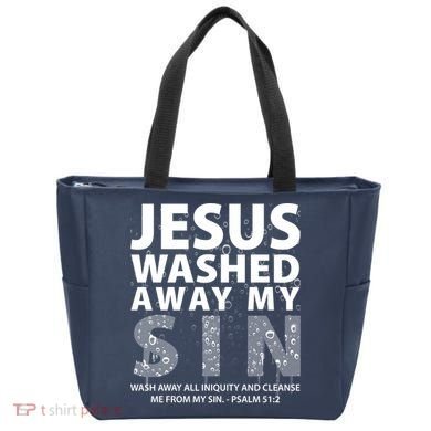 Jesus Washed Away My Sin Catholic Tote Bag